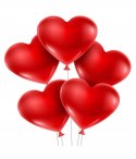 Balon serce w kształcie serca XL na Walentynki x5 Balon serce w kształcie serca XL na Walentynki x5