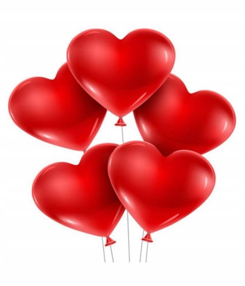 Balon serce w kształcie serca XL na Walentynki x5 Balon serce w kształcie serca XL na Walentynki x5