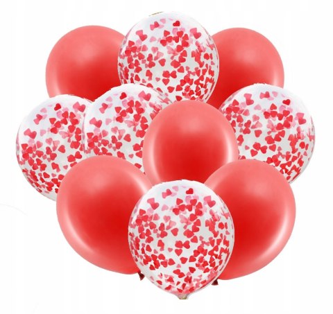 Balony serca balon serce z konfetti na Walentynki Balony serca balon serce z konfetti na Walentynki