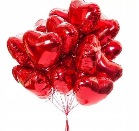 Balony serca czerwone bukiet prezent Walentynki 10 Balony serca czerwone bukiet prezent Walentynki 10