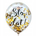 Balony serwetki złote cyfry 10-99 urodziny ZESTAW