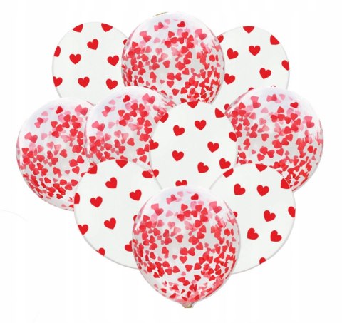 Balony w serca serduszka ozdoby na Walentynki x10 Balony w serca serduszka ozdoby na Walentynki x10