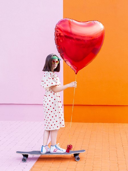 OGROMNY balon serce na prezent Walentynki hel XXL OGROMNY balon serce na prezent Walentynki hel XXL