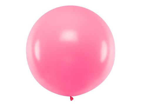 Balon metrowy, różowy na roczek, baby shower