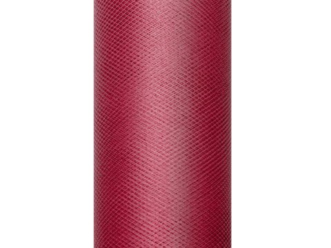Tiul gładki, bordo, 0,3 x 9m Tiul gładki, bordo, 0,3 x 9m
