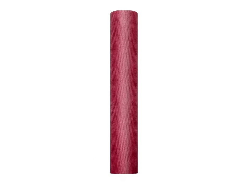Tiul gładki, bordo, 0,3 x 9m Tiul gładki, bordo, 0,3 x 9m