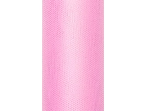 Tiul gładki, j. różowy, 0,3 x 9m