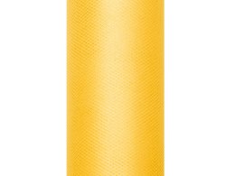 Tiul gładki, żółty, 0,3 x 9m