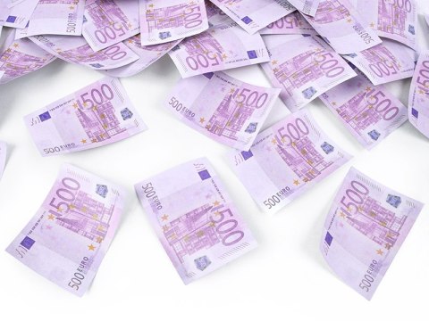 Tuba z banknotami 500 euro, 60cm Tuba z banknotami 500 euro, 60cm