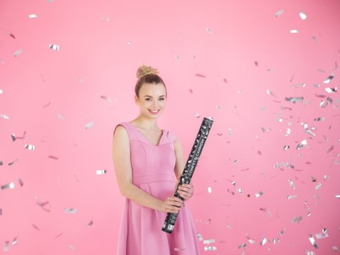 Tuba z konfetti, srebrny, 60cm Tuba z konfetti, srebrny, 60cm