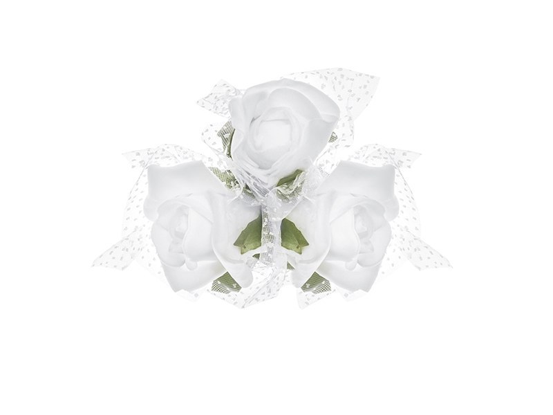 Bukieciki na przyssawkach, biały, 10cm (1 op. / 4 szt.) Bukieciki na przyssawkach, biały, 10cm (1 op. / 4 szt.)
