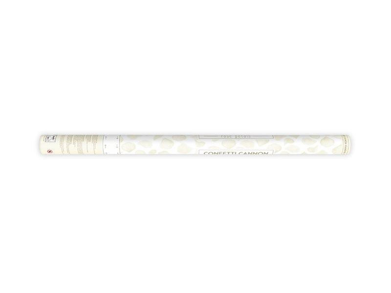 Tuba z płatkami róż, krem, 80cm Tuba z płatkami róż, krem, 80cm