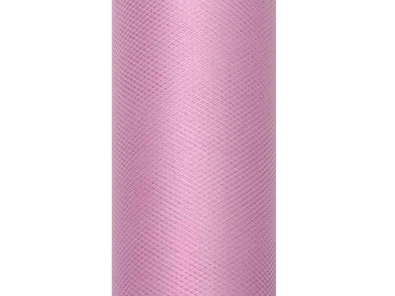 Tiul gładki, pudrowy róż, 0,15 x 9m Tiul gładki, pudrowy róż, 0,15 x 9m