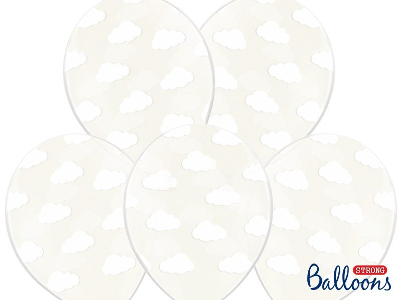 Balony 30cm, Chmurki, Crystal Clear (1 op. / 50 szt.) Balony 30cm, Chmurki, Crystal Clear (1 op. / 50 szt.)