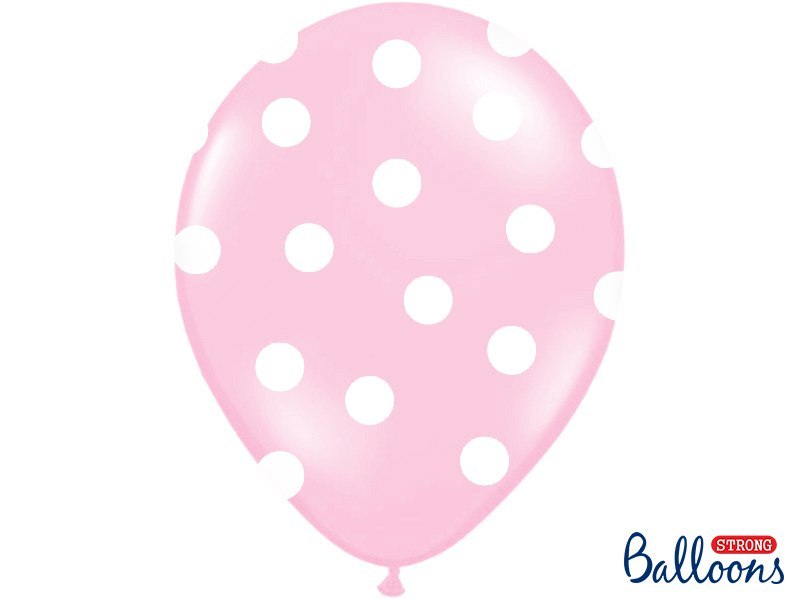 Balony 30cm, Kropki, Pastel Baby Pink (1 op. / 50 szt.) Balony 30cm, Kropki, Pastel Baby Pink (1 op. / 50 szt.)