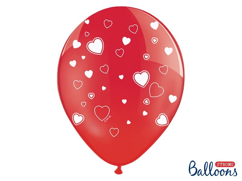 Balony 30cm, Serca, Crystal Poppy Red (1 op. / 50 szt.) Balony 30cm, Serca, Crystal Poppy Red (1 op. / 50 szt.)
