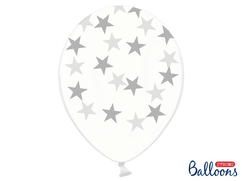 Balony 30cm, Gwiazdki, Crystal Clear (1 op. / 50 szt.) Balony 30cm, Gwiazdki, Crystal Clear (1 op. / 50 szt.)