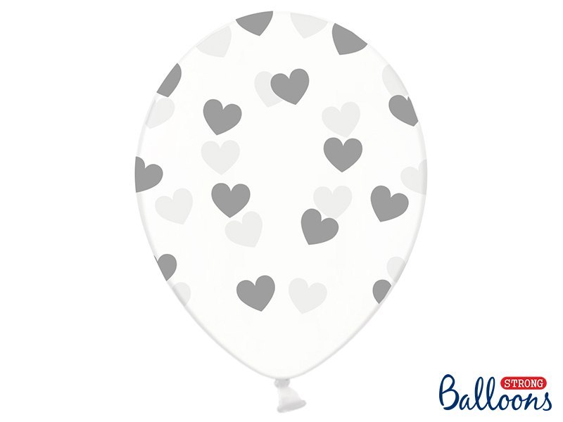 Balony 30cm, Serduszka, Crystal Clear (1 op. / 50 szt.) Balony 30cm, Serduszka, Crystal Clear (1 op. / 50 szt.)
