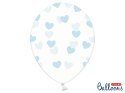 Balony 30cm, Serduszka, Crystal Clear (1 op. / 6 szt.)