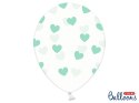 Balony 30cm, Serduszka, Crystal Clear (1 op. / 6 szt.)