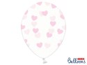 Balony 30cm, Serduszka, Crystal Clear (1 op. / 6 szt.)