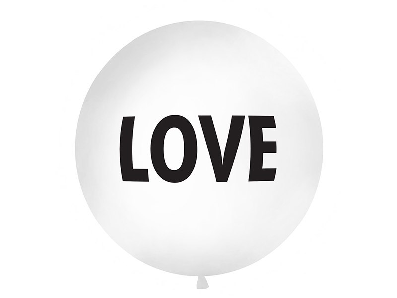 Balon 1 m, Love, biały Balon 1 m, Love, biały