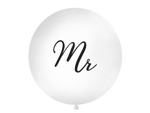 Balon 1 m, Mr, biały Balon 1 m, Mr, biały