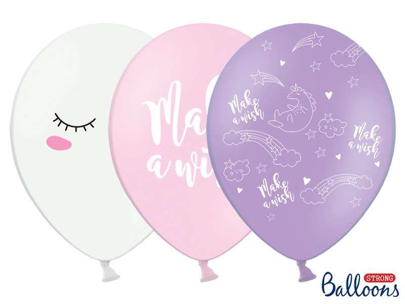 Balony 30cm, Jednorożec, mix (1 op. / 50 szt.) Balony 30cm, Jednorożec, mix (1 op. / 50 szt.)