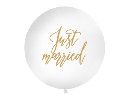 Balon 1 m, Just married, biały