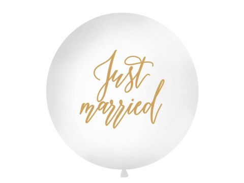Balon 1 m, Just married, biały Balon 1 m, Just married, biały