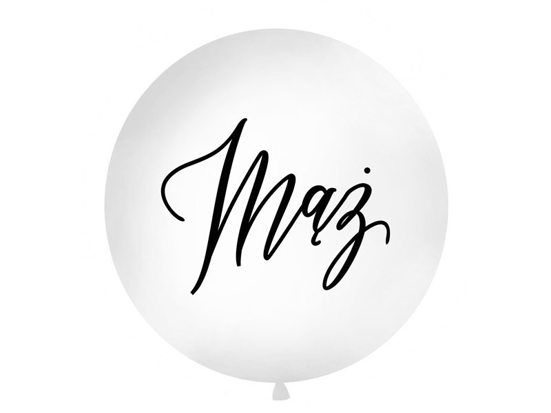 Balon 1 m, Mąż, biały Balon 1 m, Mąż, biały