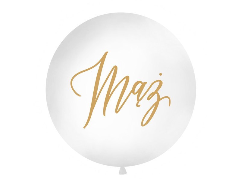 Balon 1 m, Mąż, biały Balon 1 m, Mąż, biały