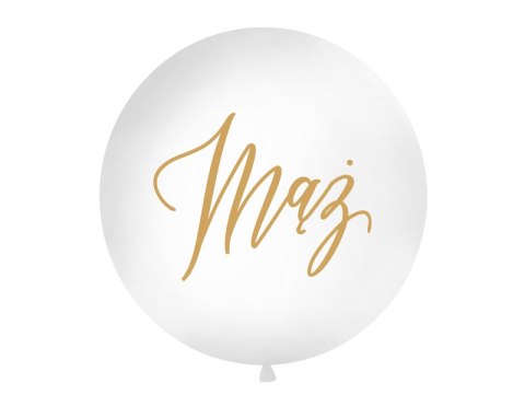 Balon 1 m, Mąż, biały Balon 1 m, Mąż, biały
