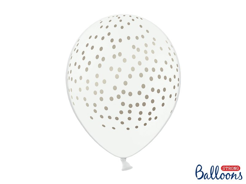 Balony 30cm, Kropki, Pastel Pure White (1 op. / 6 szt.) Balony 30cm, Kropki, Pastel Pure White (1 op. / 6 szt.)