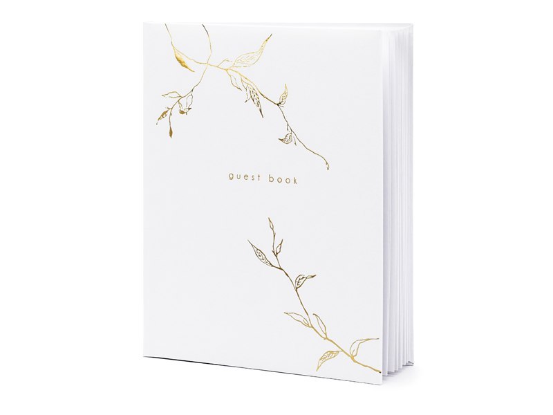 Księga Gości Guest book, 20x24,5cm, biały, 22 kartki Księga Gości Guest book, 20x24,5cm, biały, 22 kartki