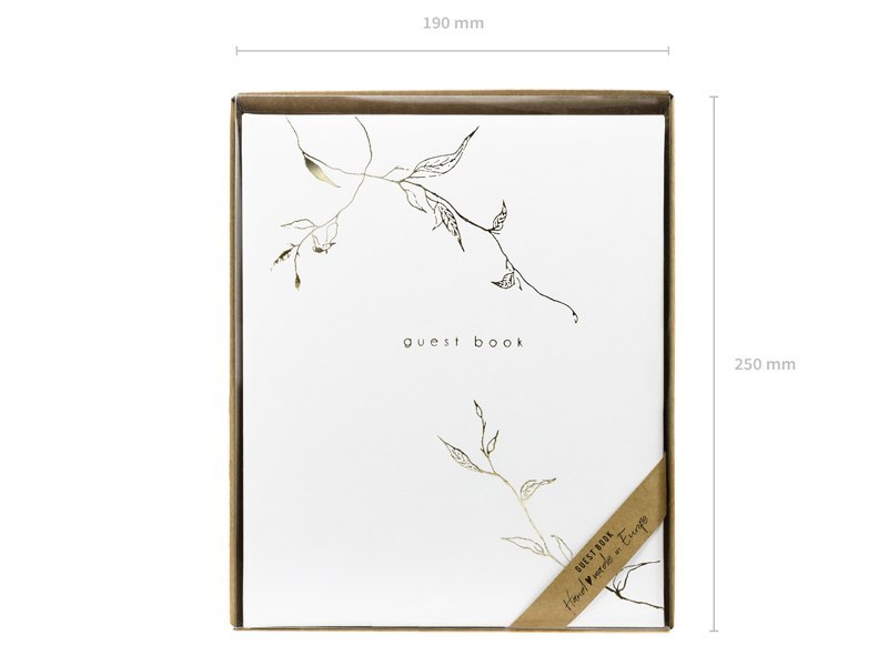 Księga Gości Guest book, 20x24,5cm, biały, 22 kartki Księga Gości Guest book, 20x24,5cm, biały, 22 kartki