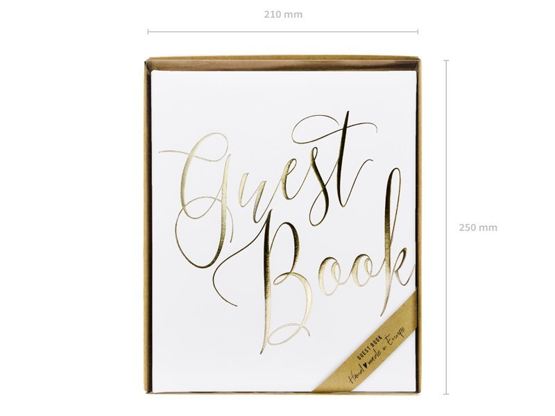 Księga Gości Guest book, 20x24,5cm, biały, 22 kartki Księga Gości Guest book, 20x24,5cm, biały, 22 kartki