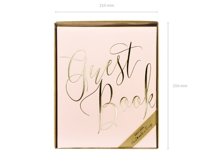 Księga Gości Guest book, 20x24,5cm, pudrowy róż, 22 kartki Księga Gości Guest book, 20x24,5cm, pudrowy róż, 22 kartki