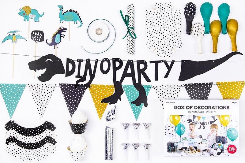 Zestaw dekoracji party - Dinozaury Zestaw dekoracji party - Dinozaury