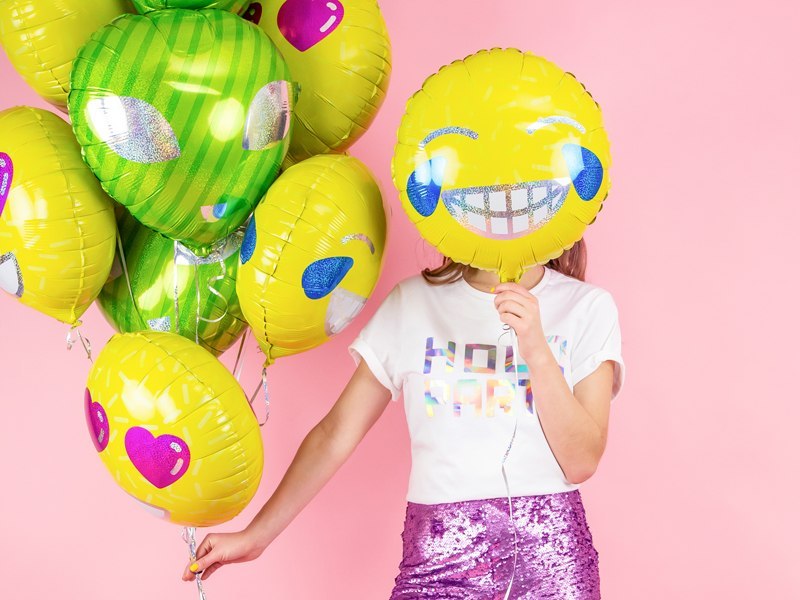 Balon foliowy Emotikon - Uśmiech, 45cm Balon foliowy Emotikon - Uśmiech, 45cm