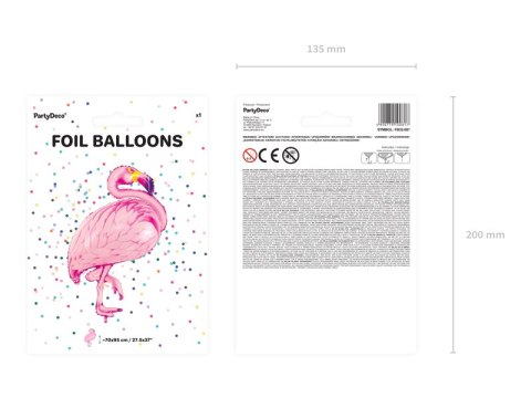 Balon foliowy Flaming, różowy, 70x95cm Balon foliowy Flaming, różowy, 70x95cm