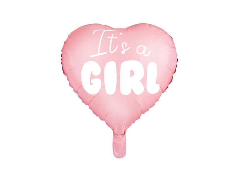 Balon foliowy Serce - It's a girl, 45cm, jasny różowy Balon foliowy Serce - It's a girl, 45cm, jasny różowy
