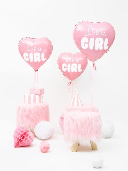 Balon foliowy Serce - It's a girl, 45cm, jasny różowy Balon foliowy Serce - It's a girl, 45cm, jasny różowy