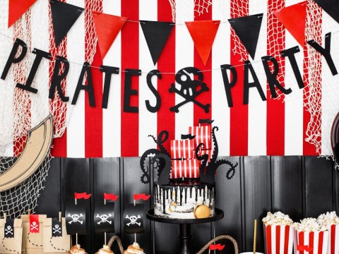 Baner Piraci - Pirates Party, czarny, 14x100cm Baner Piraci - Pirates Party, czarny, 14x100cm