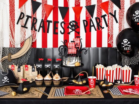 Baner Piraci - Pirates Party, czarny, 14x100cm Baner Piraci - Pirates Party, czarny, 14x100cm