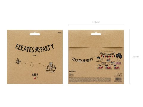 Baner Piraci - Pirates Party, czarny, 14x100cm Baner Piraci - Pirates Party, czarny, 14x100cm