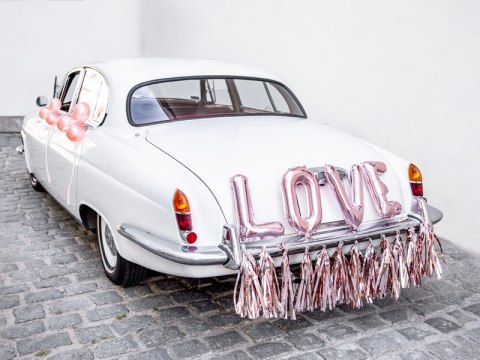 Zestaw dekoracji samochodowych - Love, różowe złoto Zestaw dekoracji samochodowych - Love, różowe złoto