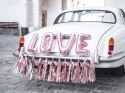 Zestaw dekoracji samochodowych - Love, różowe złoto Zestaw dekoracji samochodowych - Love, różowe złoto