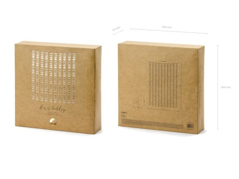 Girlanda na tło - Kwiatki, złoty, 100x210cm Girlanda na tło - Kwiatki, złoty, 100x210cm