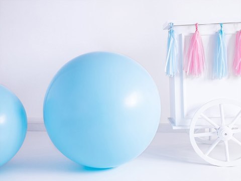 Balon GIGANT niebieski na roczek, baby shower Balon GIGANT niebieski na roczek, baby shower